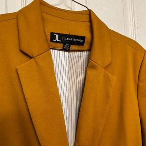 Women’s blazer jacket 3/4 sleeves mustard yellow